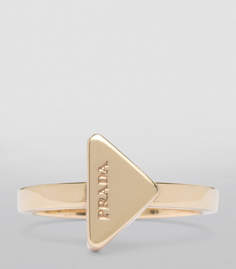 Prada triangle ring brass Italian design, imported from the UK