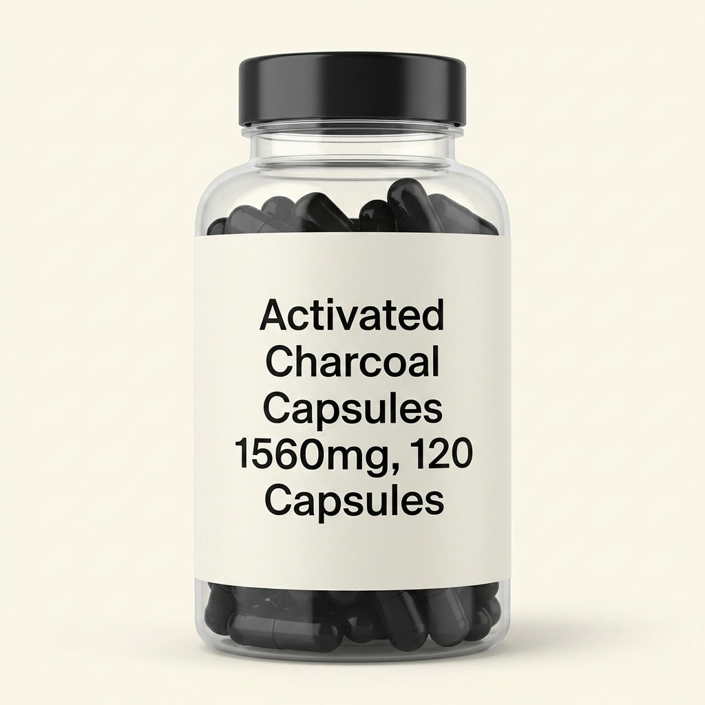 Holland & Barrett activated charcoal capsules 240 (British brand)