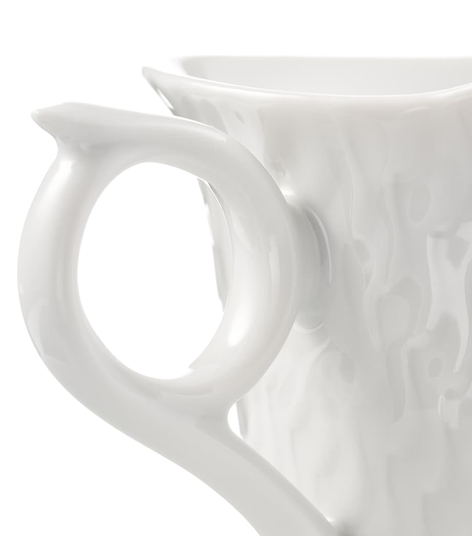 Meissen Waves Relief porcelain espresso cup and saucer, UK version