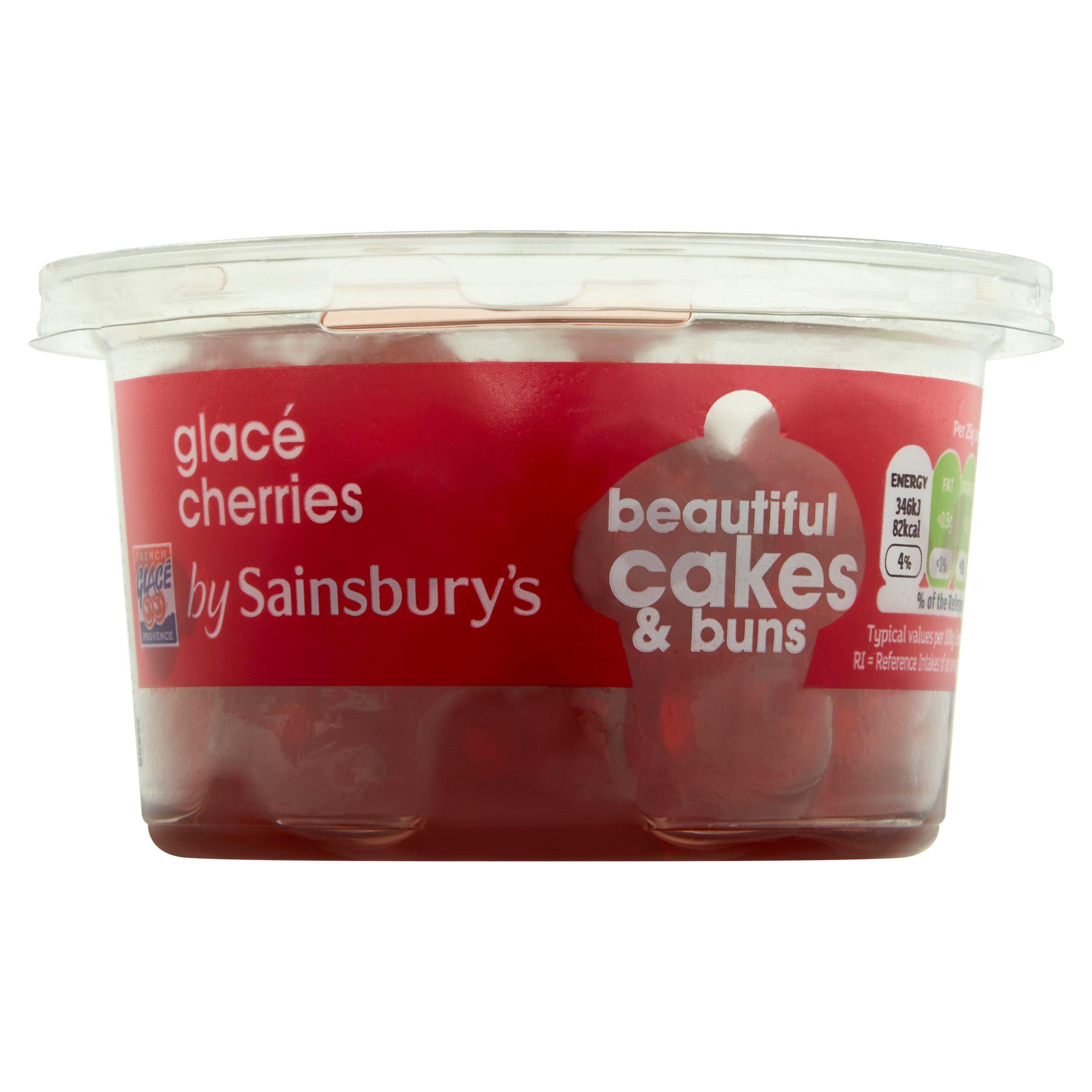 Sainsbury's Glace Cherries 200g Christmas baking Sainsburys   