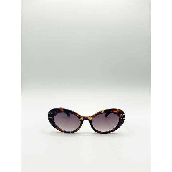 SVNX oval cat-eye sunglasses in tortoise, imported from the UK