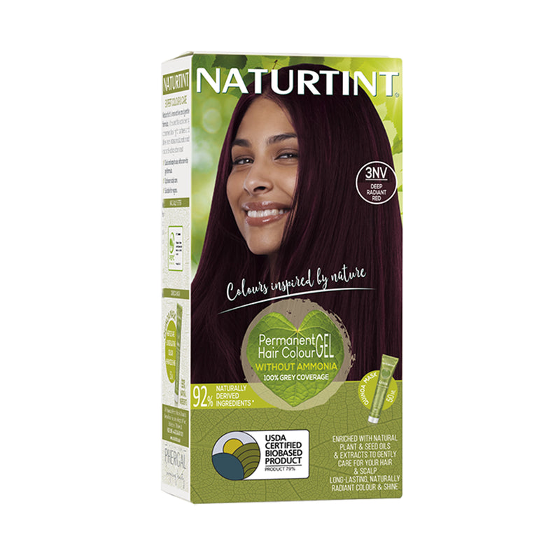 Naturtint permanent hair colour gel 3NV Deep Radiant Red, imported from the UK