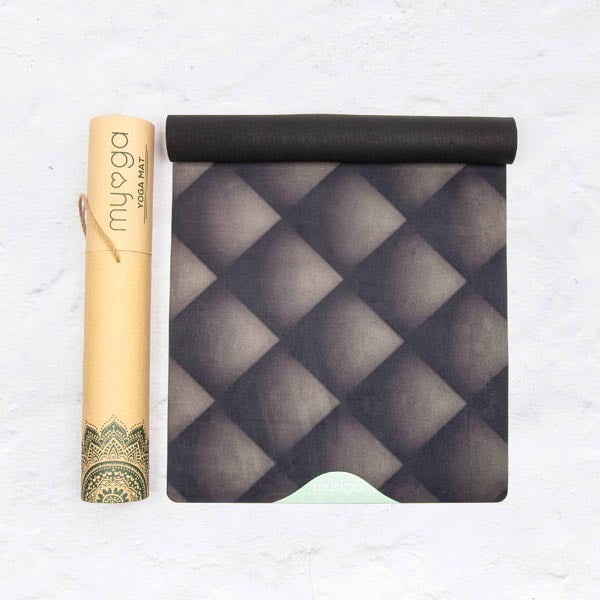 Myga Black Luxurious Vegan Suede Yoga Mat