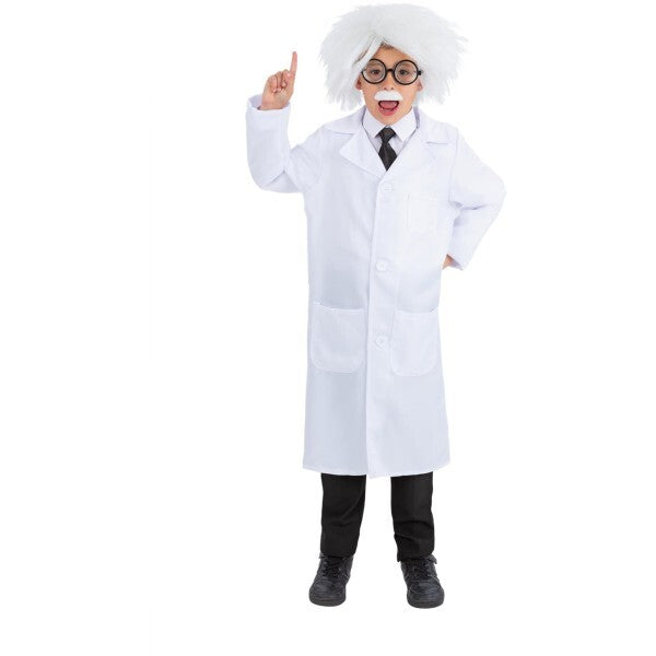 Smiffys Albert Einstein kit wig glasses moustache tie, imported from the UK