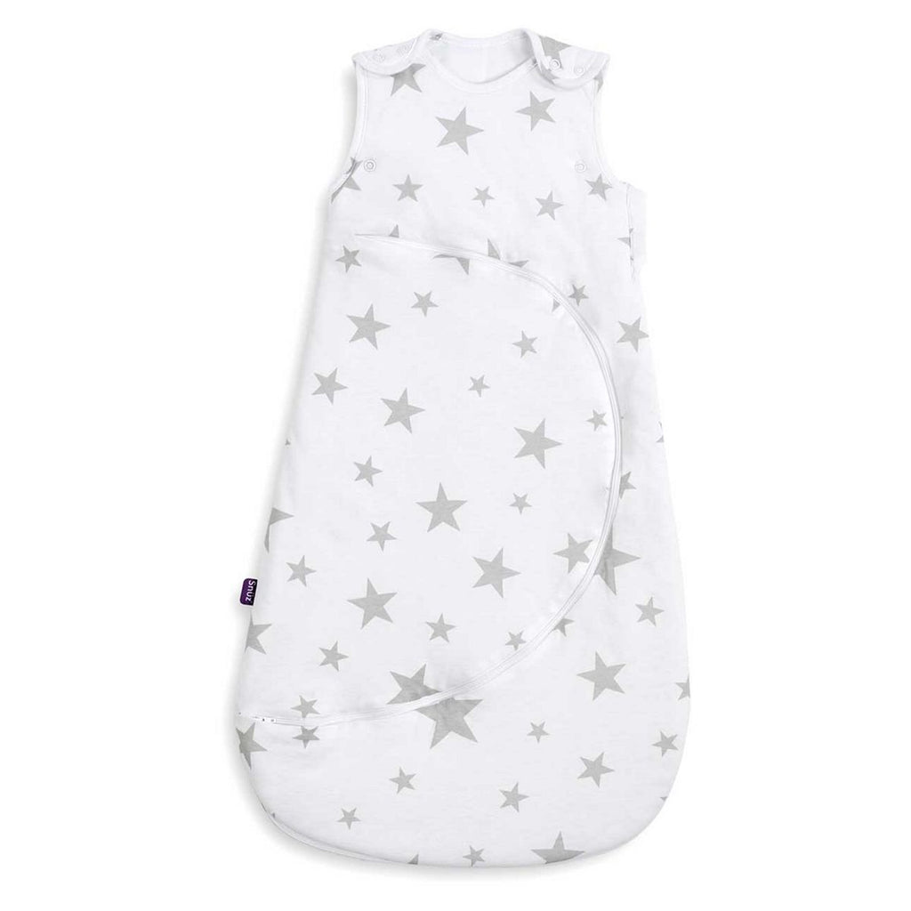 SnuzPouch 1.0 Tog Baby Sleeping Bag - Grey Star, 6-18 Months