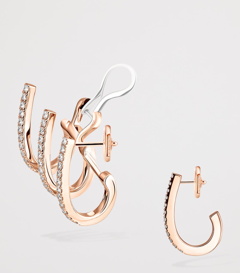 Messika Gatsby earrings 18kt rose gold diamond pavé 0.22ct - British product