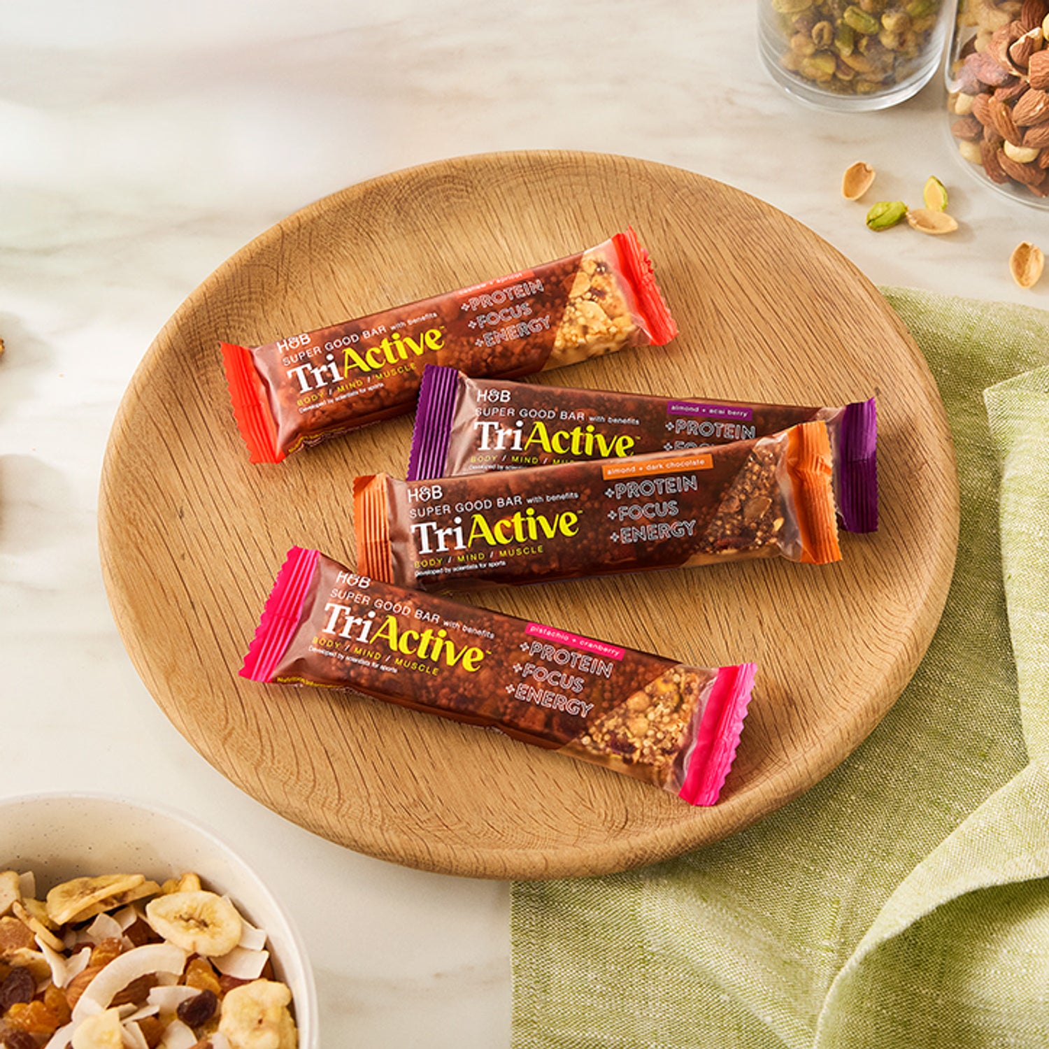 TriActive protein bar Almond & Dark Chocolate 50g, UK version