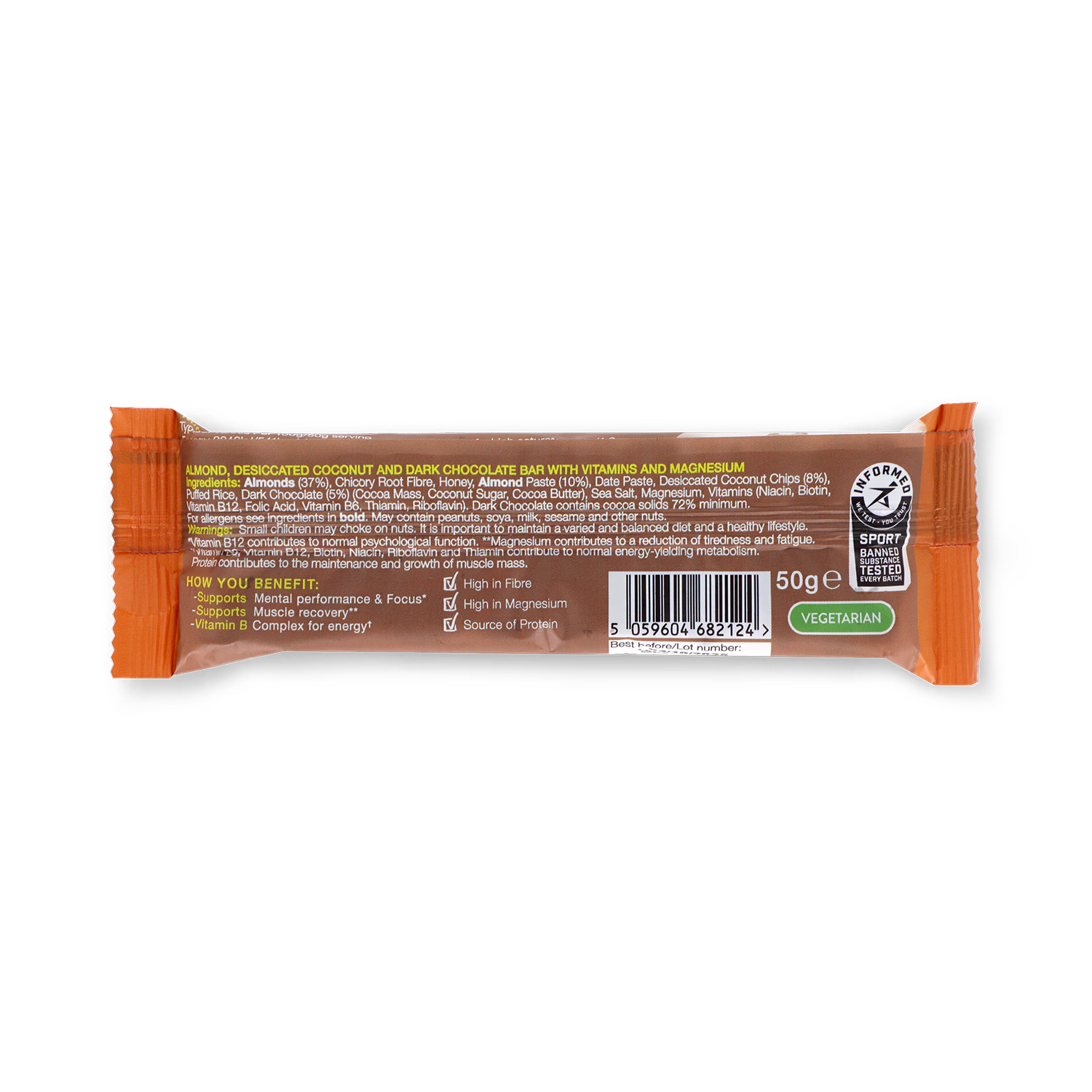 TriActive protein bar Almond & Dark Chocolate 50g, UK version