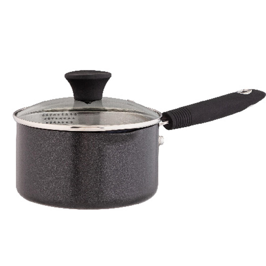 Habitat Auminium Saucepan Black 18cm