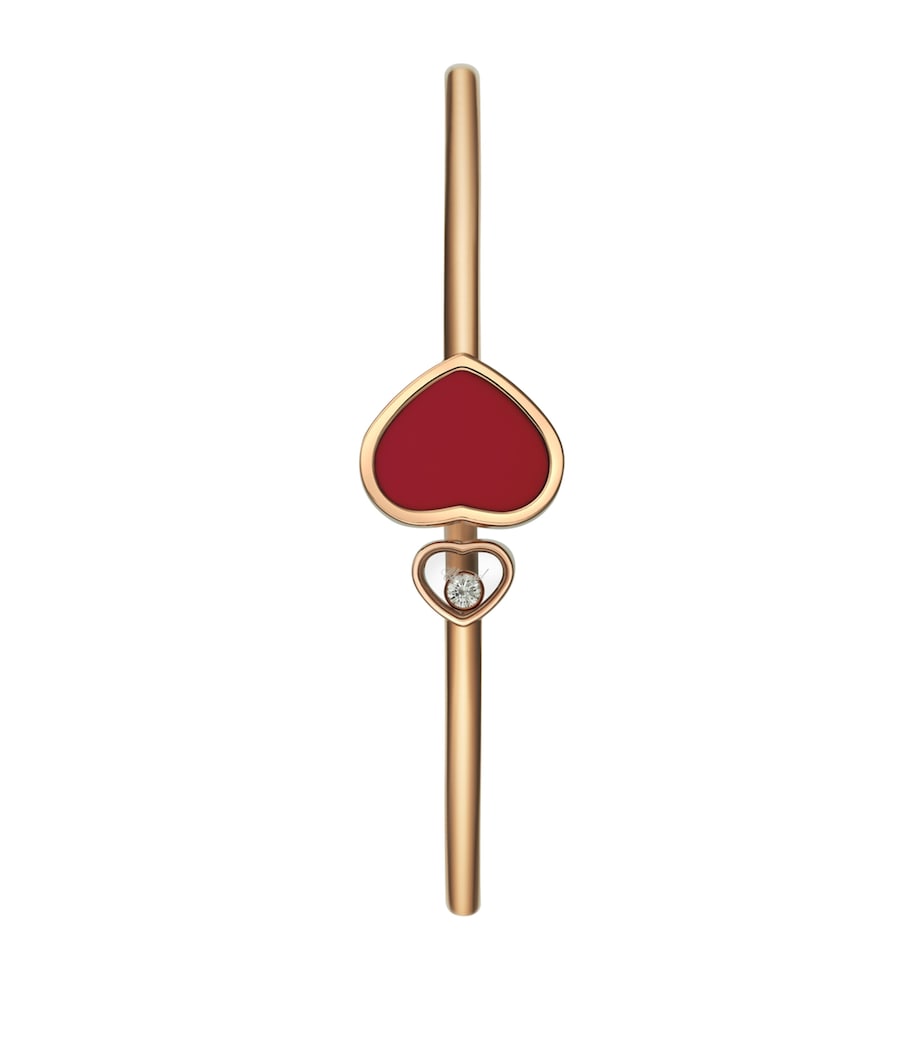 Chopard Happy Hearts rose gold bangle with moving diamond, imported from the UK