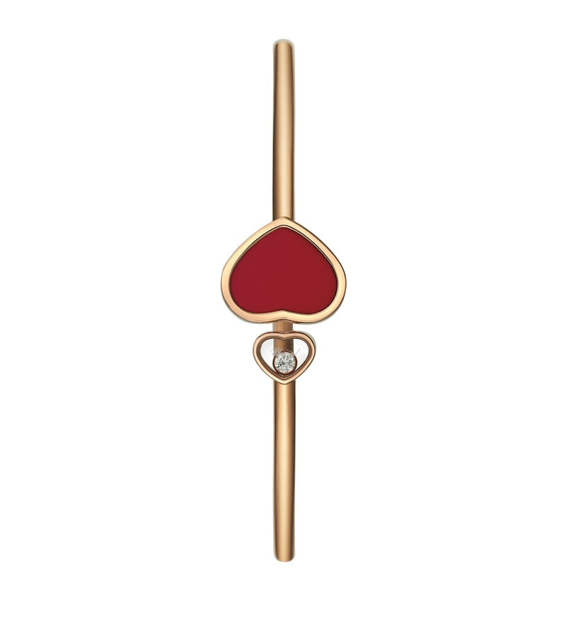 Chopard Happy Hearts rose gold bangle with moving diamond, imported from the UK