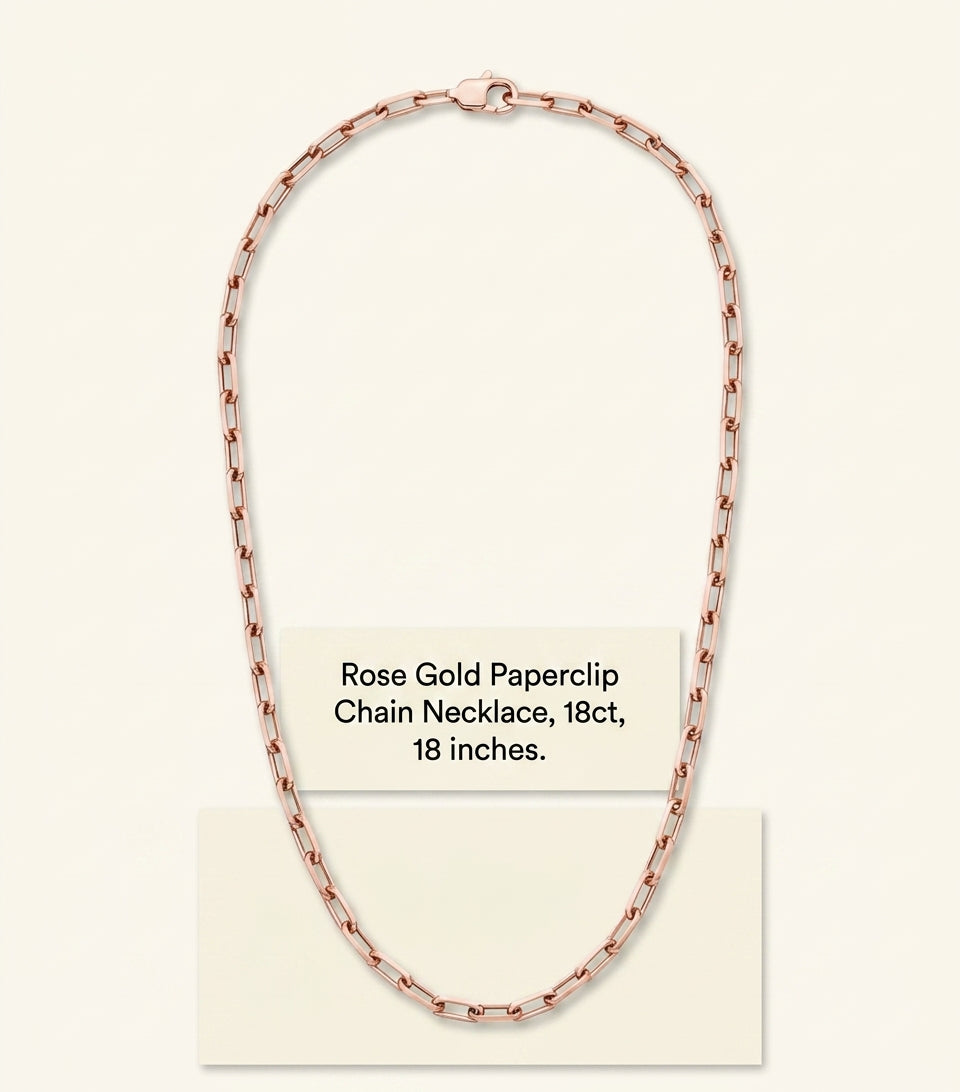 Cartier small rose gold Santos de Cartier chain necklace (British brand)