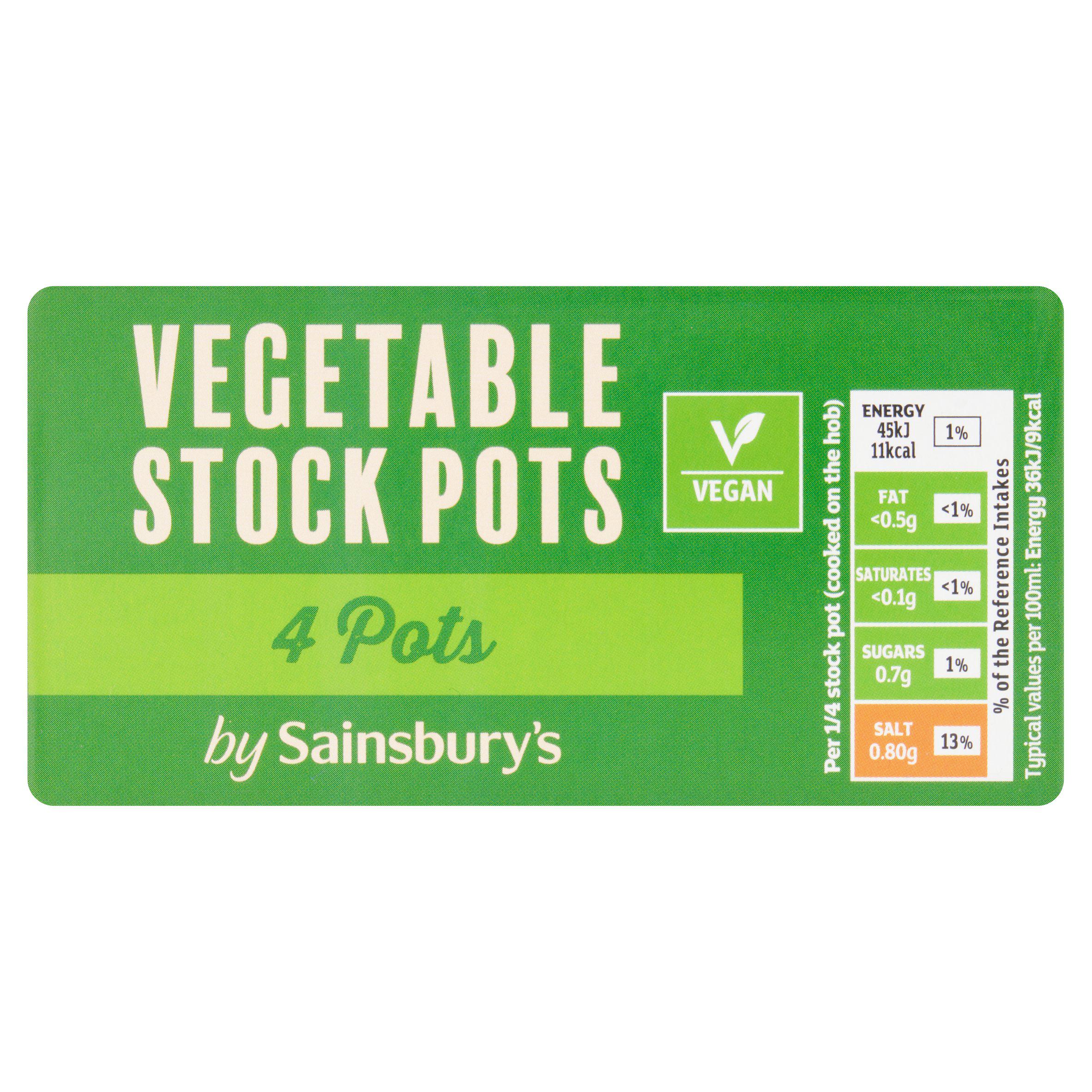 Sainsbury's Veg Stock Pots x4 112g GOODS Sainsburys   