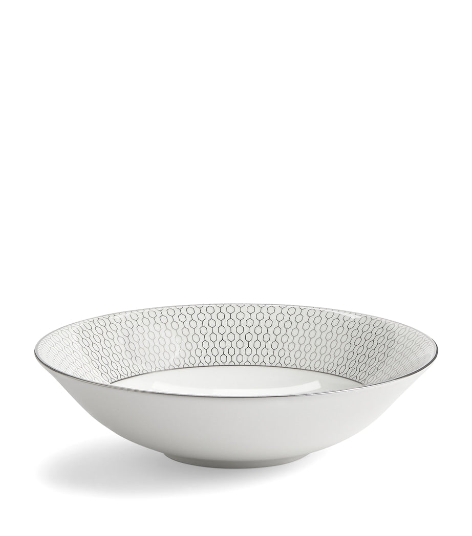 Wedgwood fine bone china soup bowl with platinum honeycomb pattern 20cm (British brand)