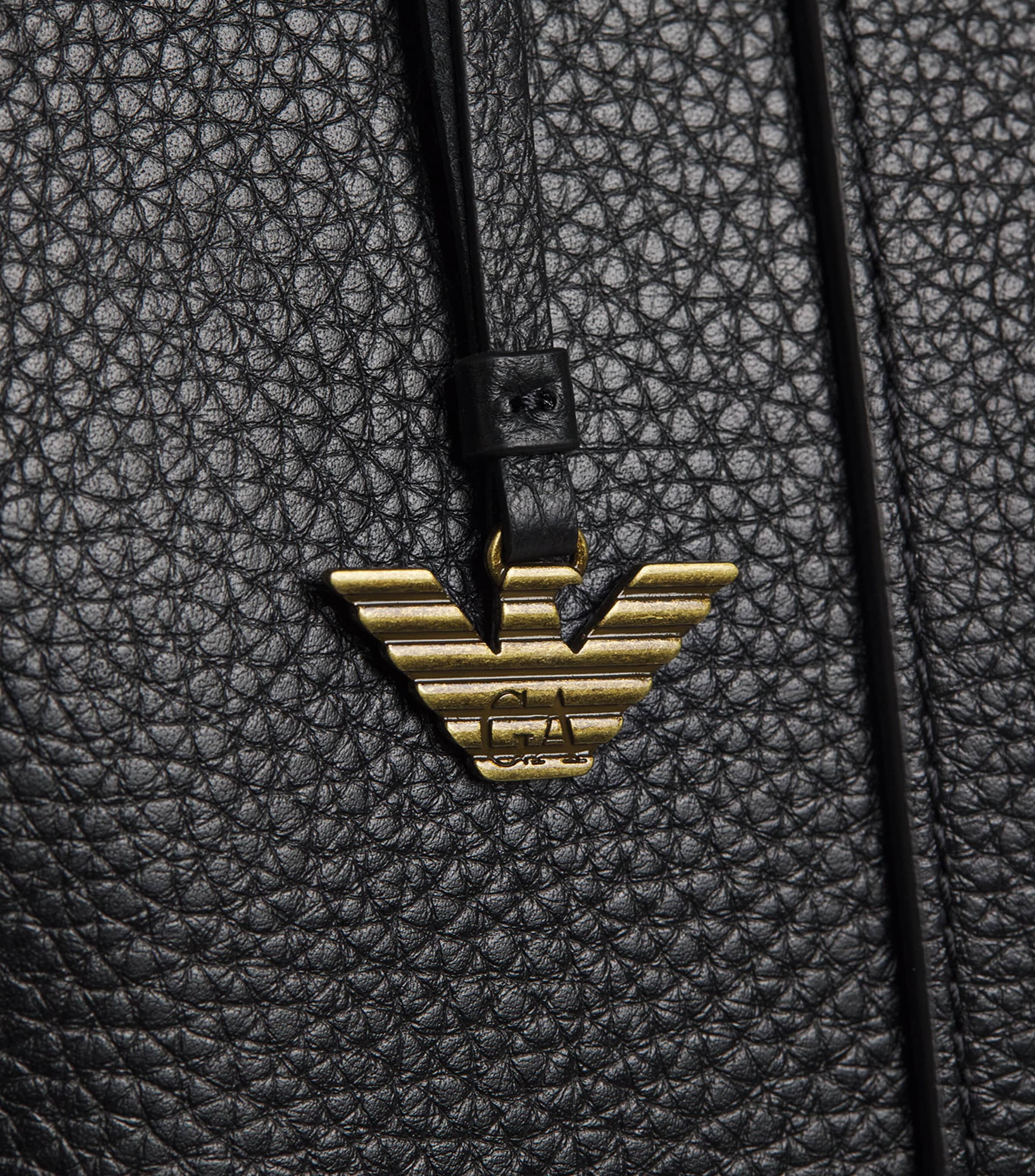 Emporio Armani pebbled leather backpack, imported from the UK