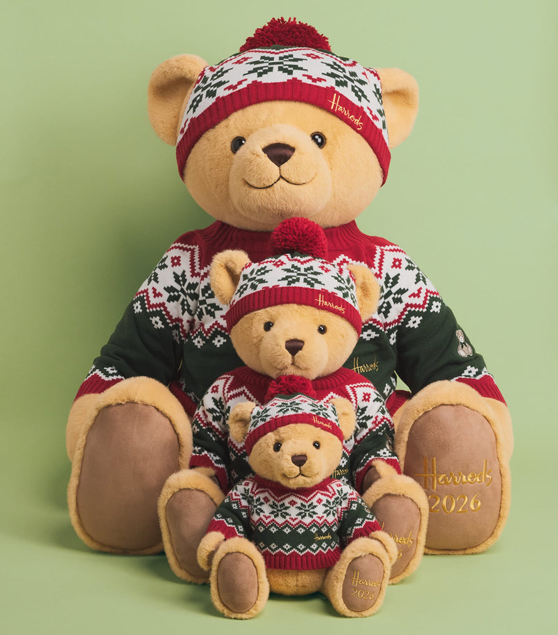 Harrods Henry Christmas bear plush 30.5cm, imported from the UK