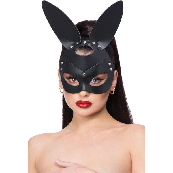 Fever black mock leather rabbit mask, imported from the UK