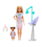 Barbie dentist doll set with child and tools - British product