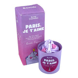 Bomb Cosmetics Paris J'taime Piped Candle, imported from the UK
