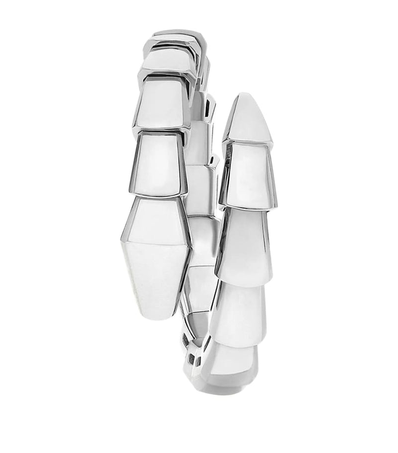 Bvlgari Serpenti Viper ring white gold, imported from the UK