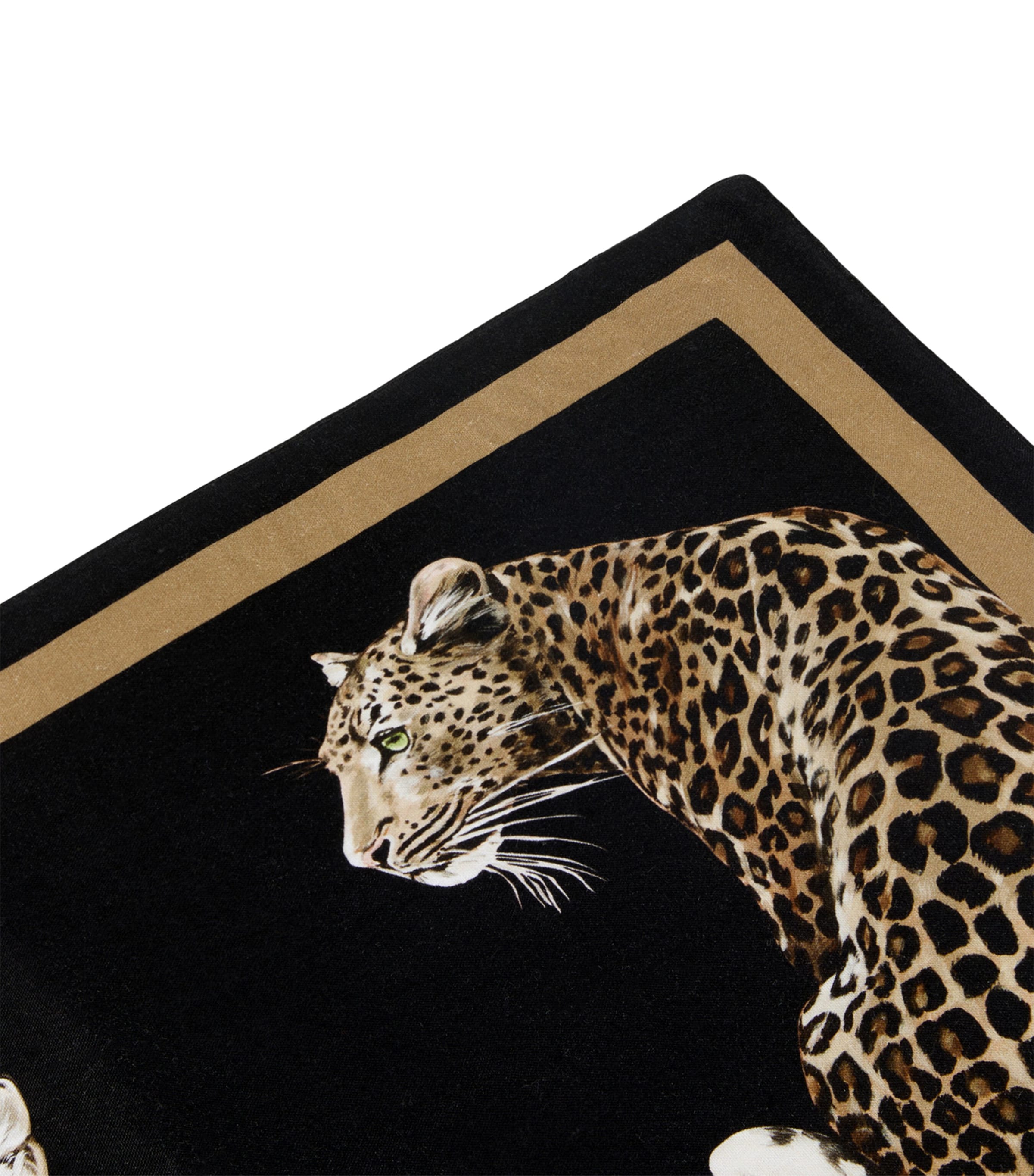 Dolce&Gabbana linen Leopardo print placemat and napkin set - British product