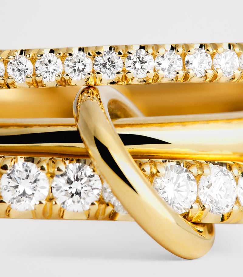 Spinelli Kilcollin Norah ring yellow gold pavé diamonds, UK version