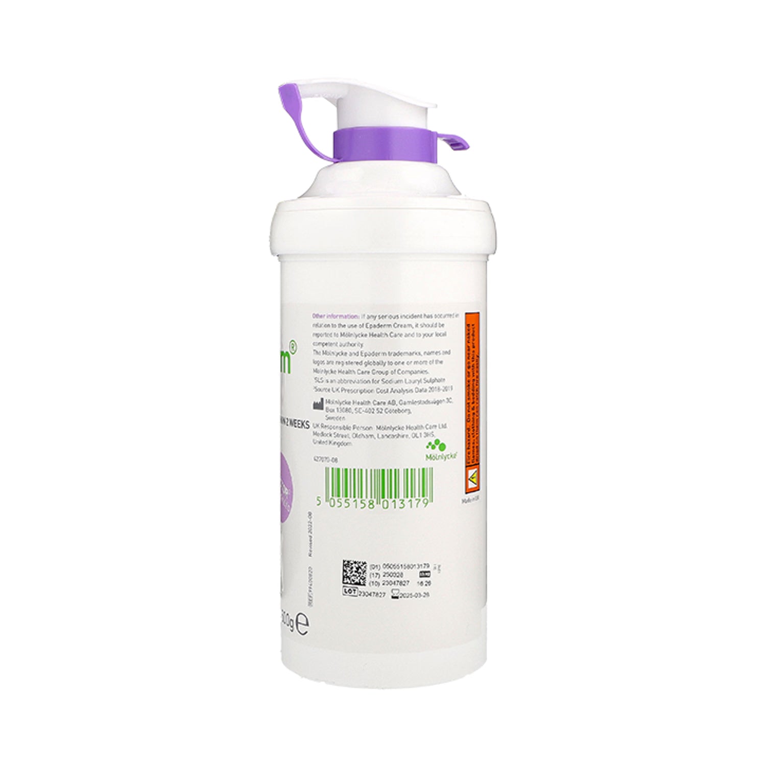 Epaderm emollient cream 500g, UK version