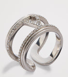 Valentino Garavani crystal VLogo ring (British brand)