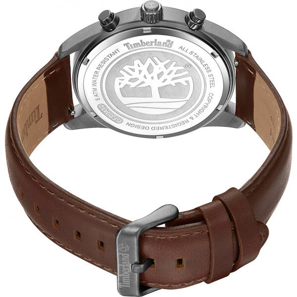 Timberland men's black leather strap watch, imported from the UK