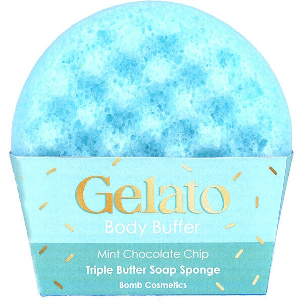 Bomb Cosmetics Body Buffer Sponge Mint Choc Chip 200g - British product