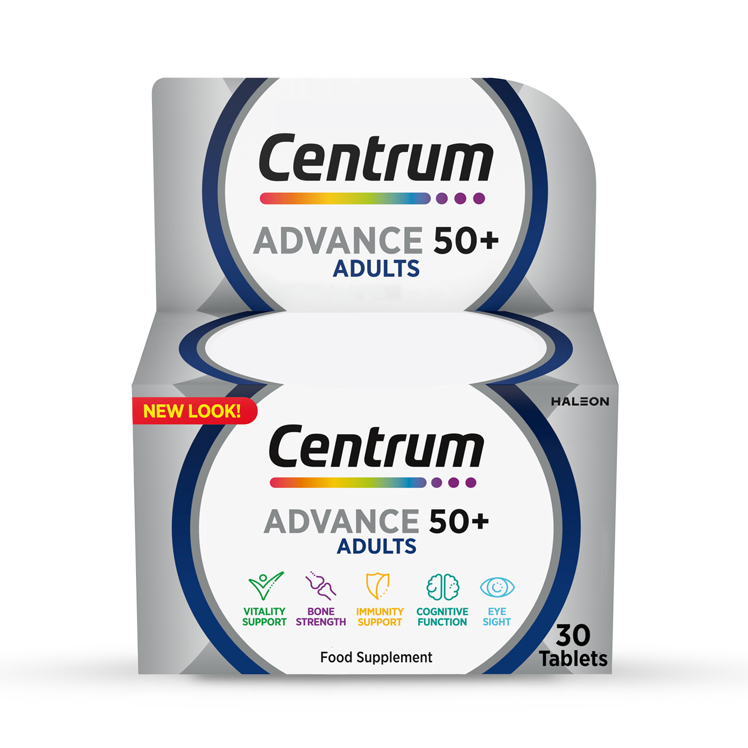 Centrum Advance 50+ multivitamin 30 tablets, imported from the UK