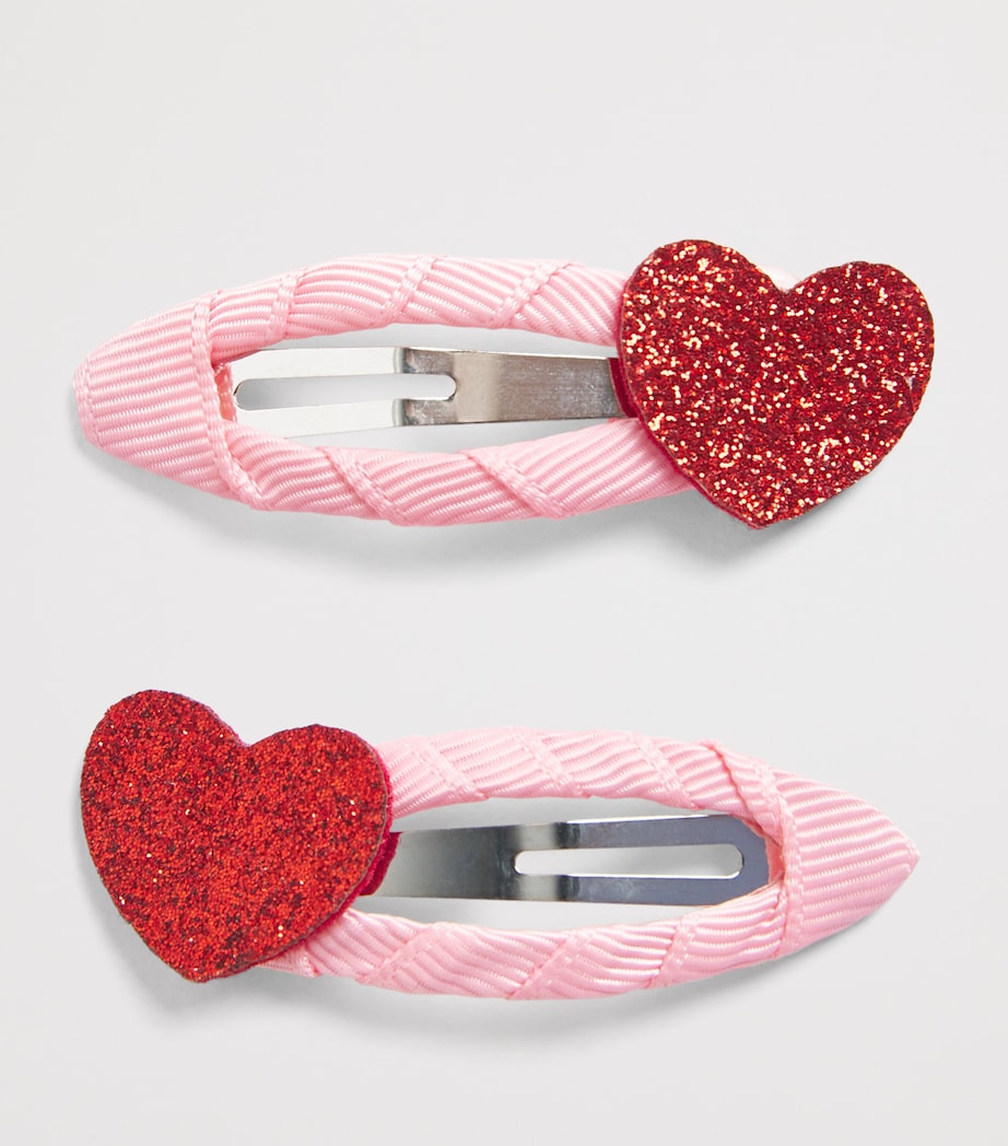 Rockahula love heart glitter hair clips, imported from the UK