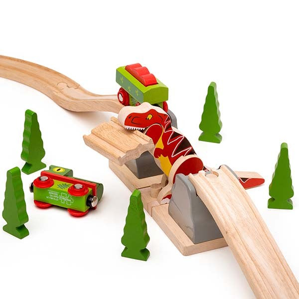 Bigjigs Rail T-Rex Bursting Bridge GOODS Superdrug   