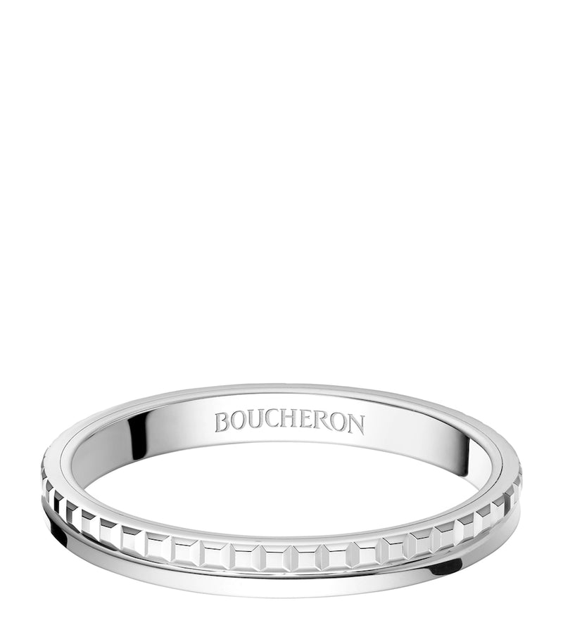Boucheron Quatre Radiant Edition small platinum wedding band (British brand)