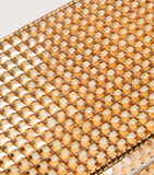 Judith Leiber sleek rectangle clutch bag brass - British product