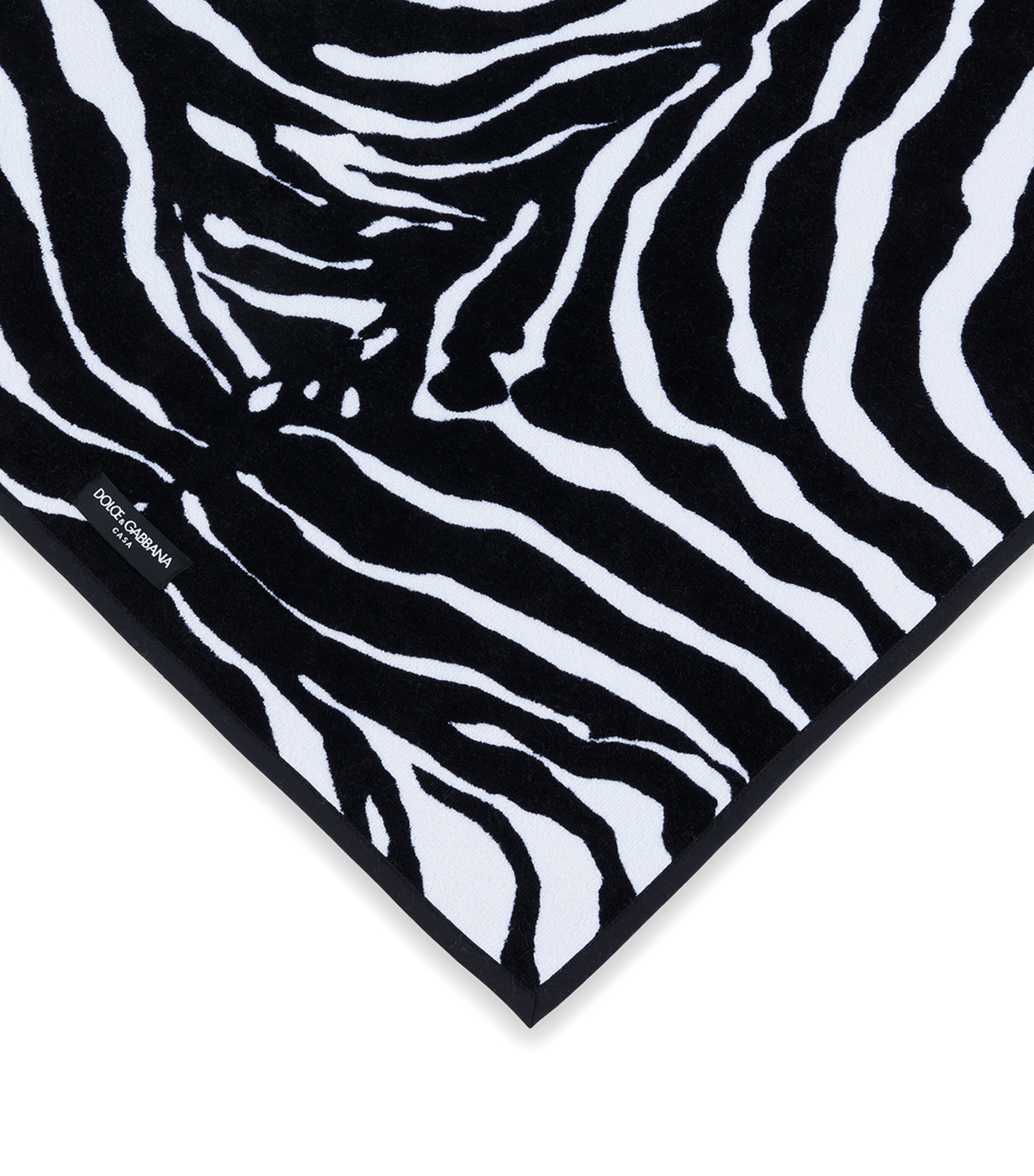 Dolce&Gabbana Casa cotton zebra print hand towel 60cm x 110cm - British product