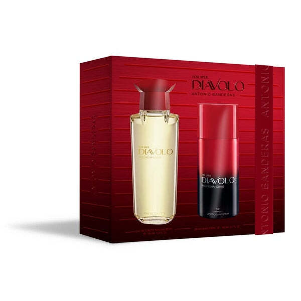Antonio Banderas Diavolo fragrance set 100ml EDT and 150ml spray - British product