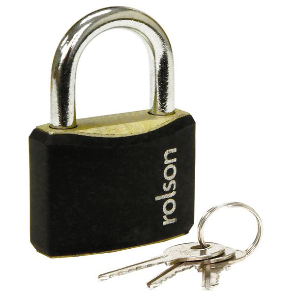 Rolson Black Padlock 40mm