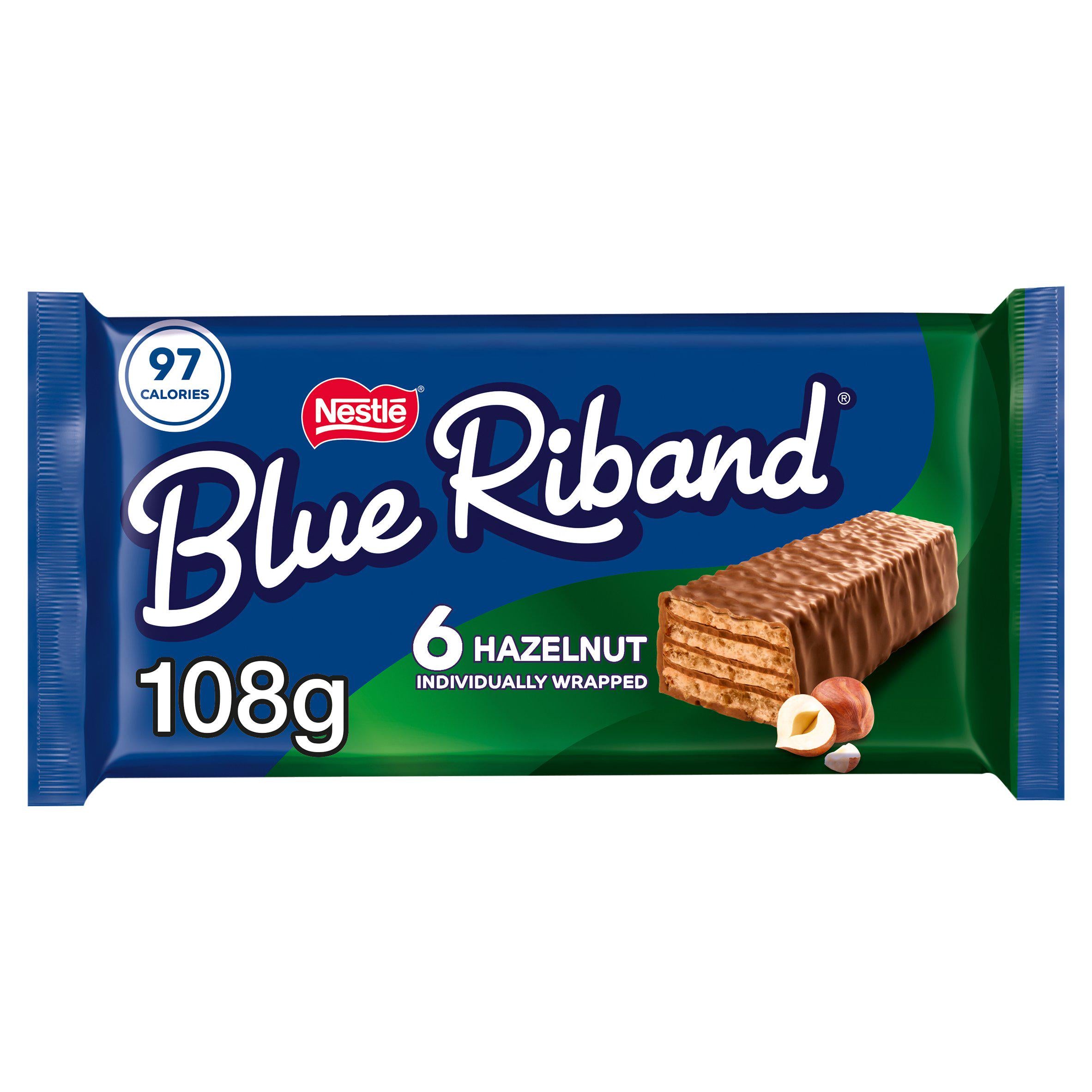 Blue Riband Milk Chocolate Hazelnut Wafer Biscuit Bar Multipack x6 18g GOODS Sainsburys   