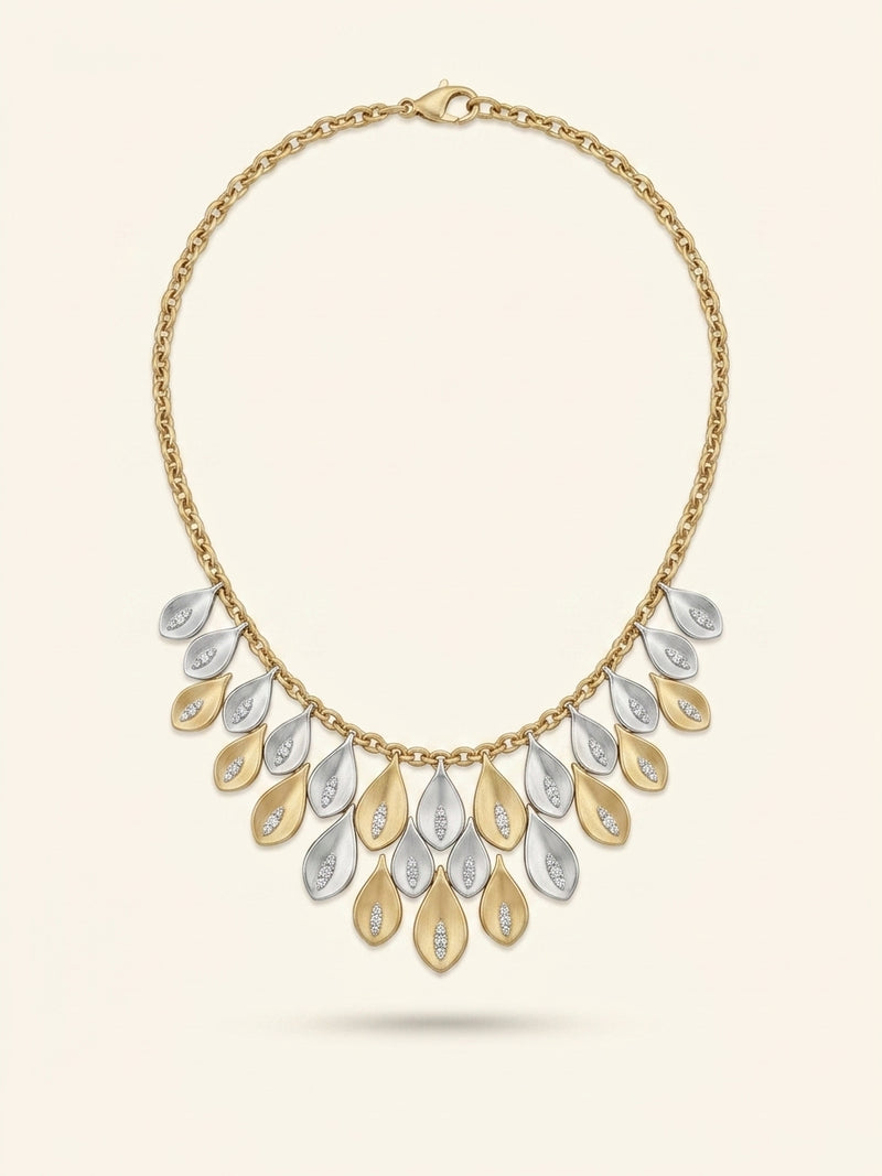 Cartier 18ct gold diamond necklace 0.57ct, imported from the UK