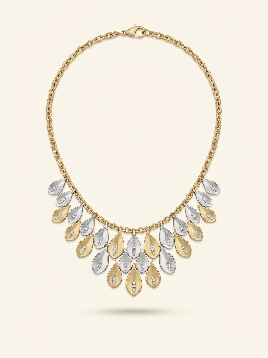 Cartier 18ct gold diamond necklace 0.57ct, imported from the UK