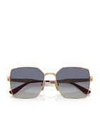 Vogue square sunglasses rose gold metal graduated tint (British brand)
