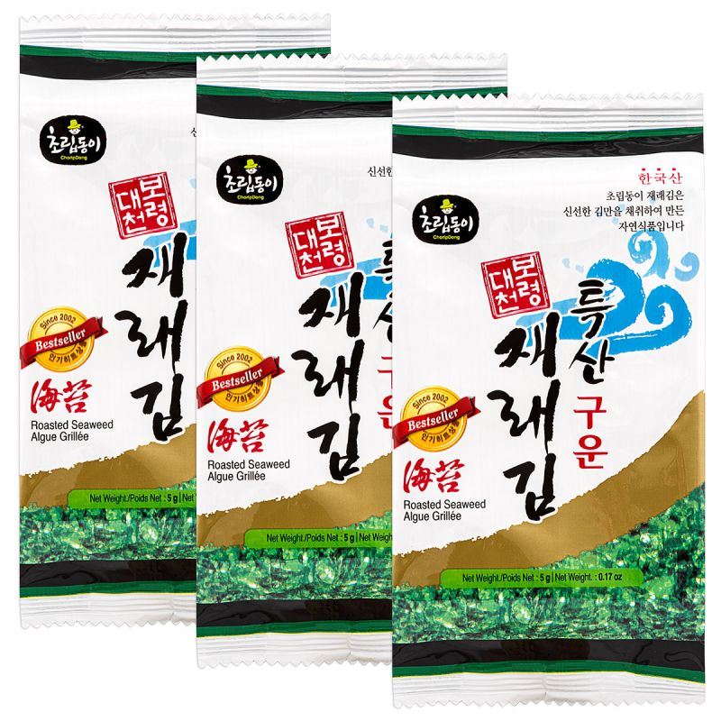 Choripdong roasted seaweed laver snack, imported from the UK