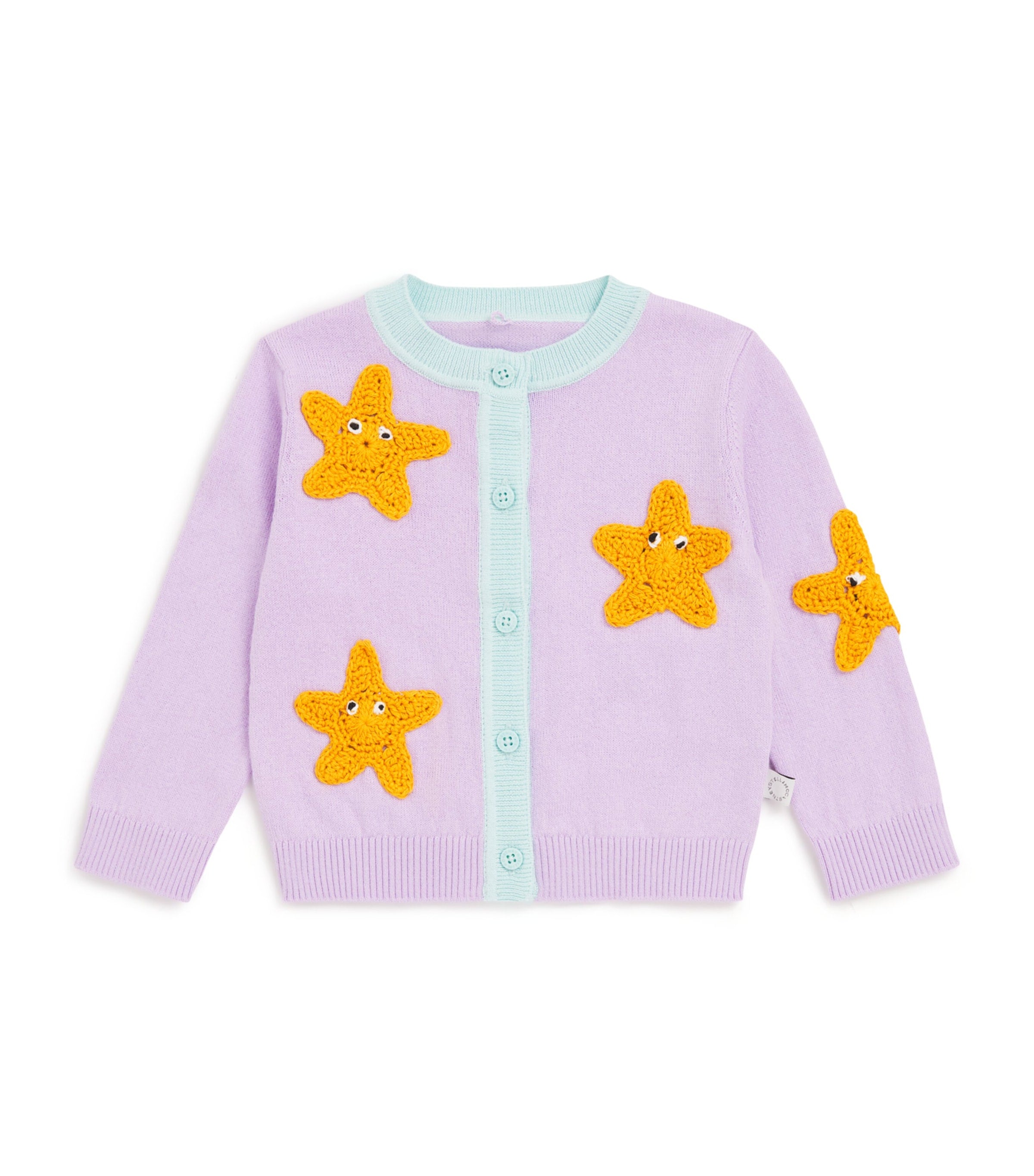 Stella McCartney Kids Cotton Embroidered Star Cardigan 6-36 months (British brand)