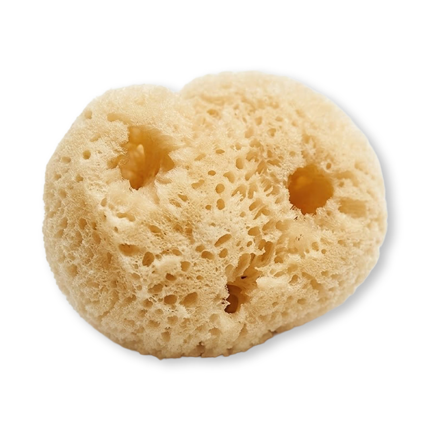 Natural sea sponge puffs 6-pack (British brand)