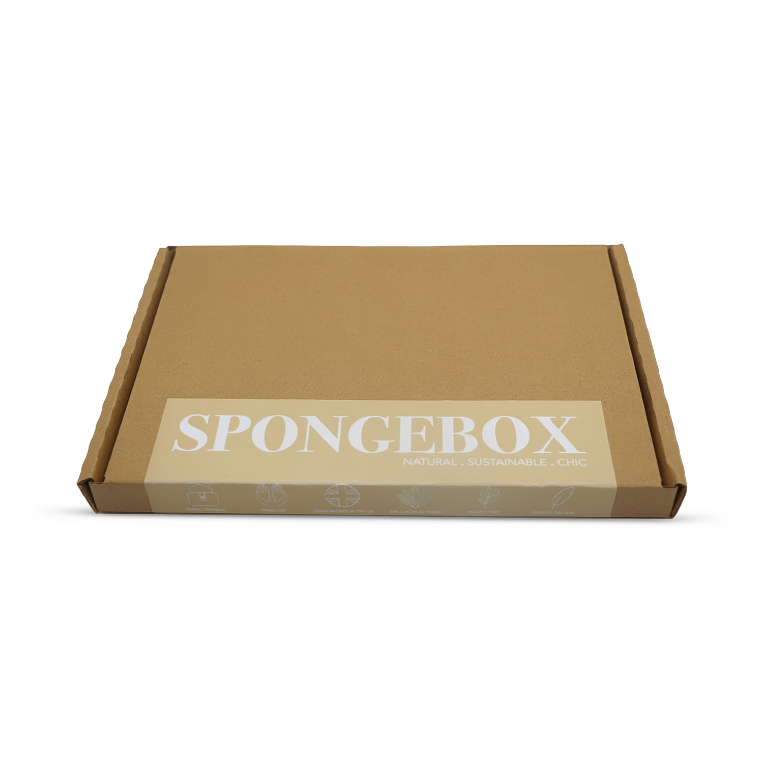Natural sea sponge puffs 6-pack (British brand)