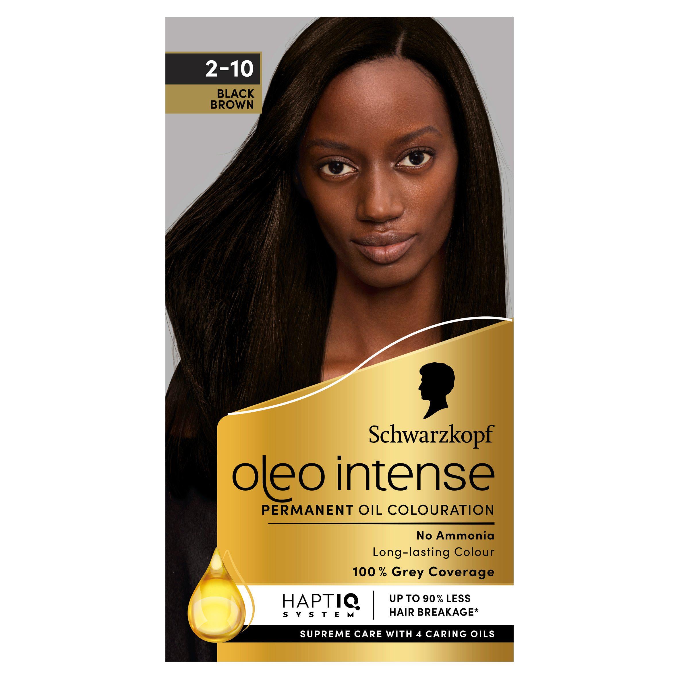 Schwarzkopf Oleo Intense 2-10 Black Brown Permanent Oil Colouration GOODS Sainsburys   