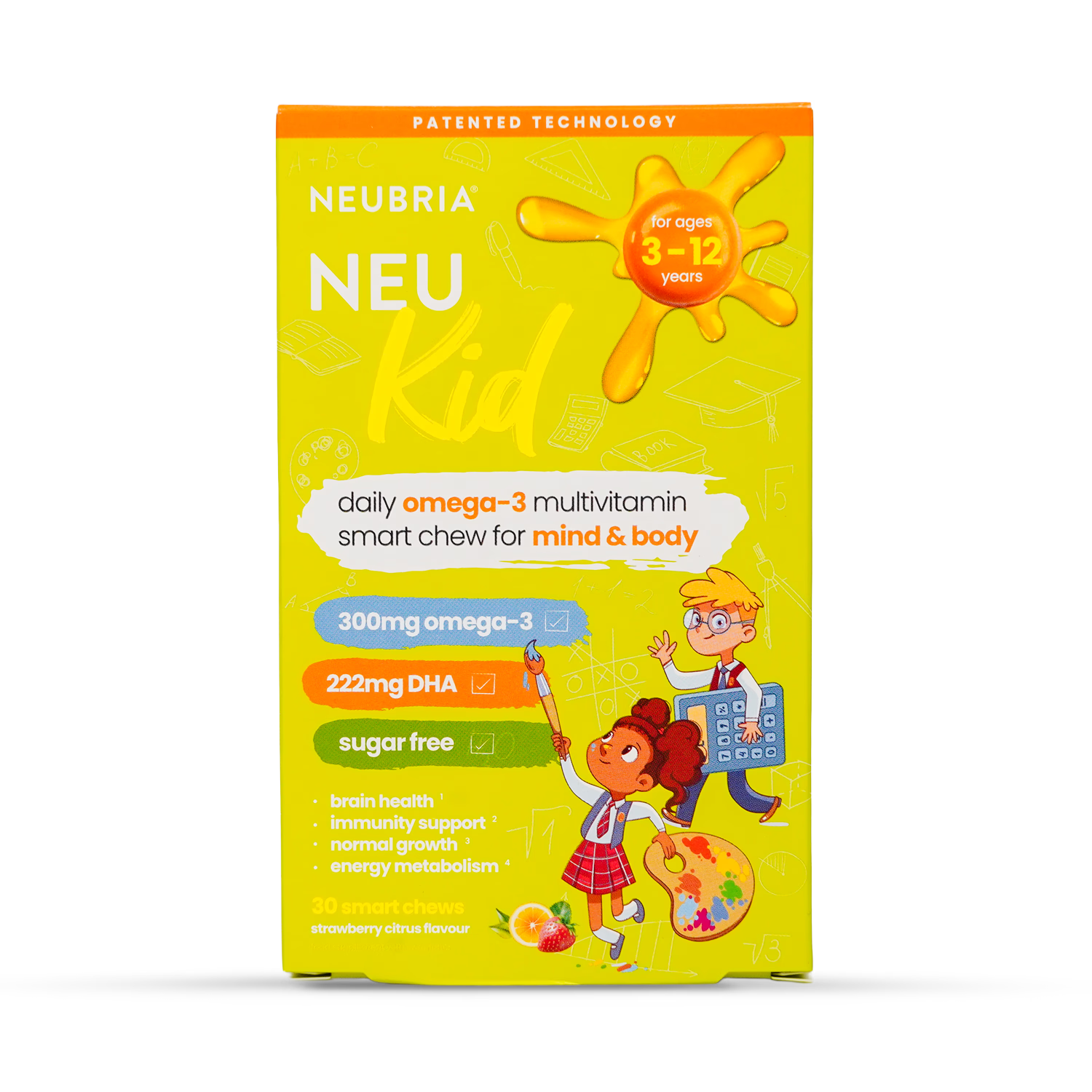 Neubria Neu Kid Multivitamin Omega-3 Strawberry 30 imported from the UK