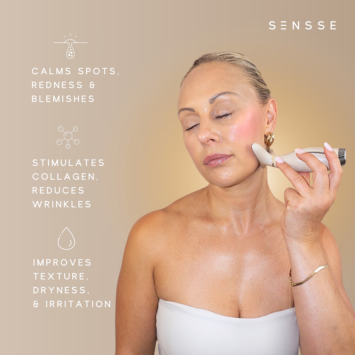 Sensse SkinLift LED face and neck toner device, UK version