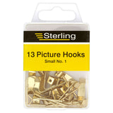 Sterling 13 Picture Hooks - Small No. 1 DIY ASDA   